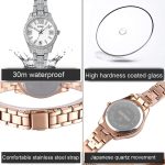 SKMEI Lady Watches for Women Female Bling Dress Fashion Luxury Diamond Business Casual Analog Quartz Waterproof Stainless Steel Wristwatches Gifts - Image 5